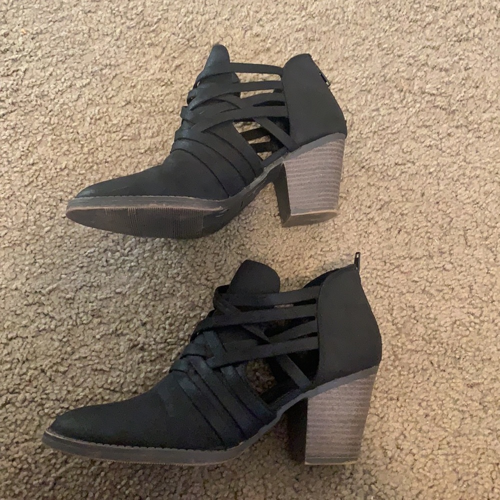 Fergalicious black ankle booties